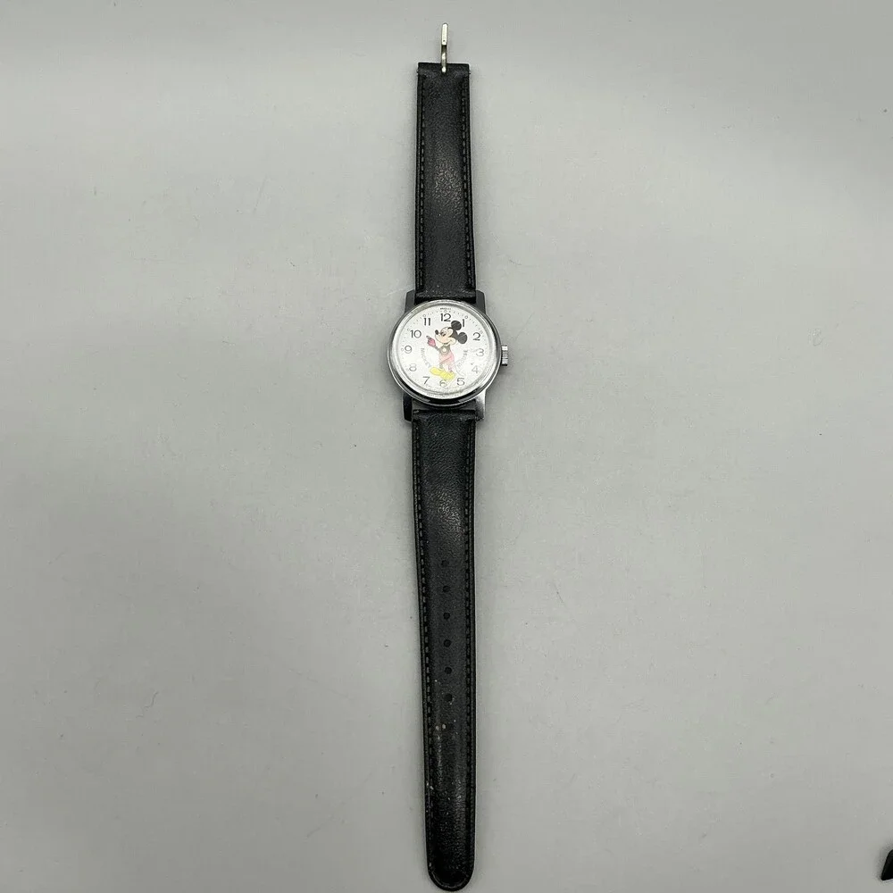 Vintage Bradley Mickey Mouse Womens Watch 29mm White Dial Manual For Parts